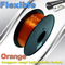 Orange 3.0mm / 1.75mm Rubber  Flexible 1.0KG / Rolls 3D Printer Filament