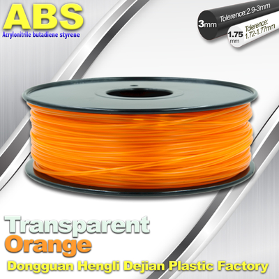 Máy in bằng nhựa ABS Desktop 3D Các vật liệu dẻo được sử dụng trong In 3D Trans Orange