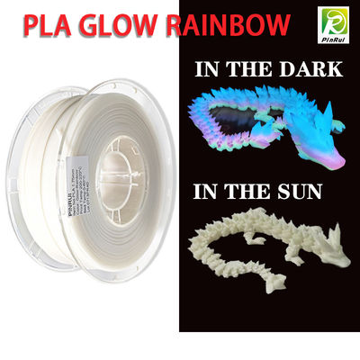 PINRUI Glow Rainbow PLA 1kg 1.75mm cầu vồng màu trắng máy in 3D sợi thay đổi màu sắc trong nhựa tối cho máy in 3D