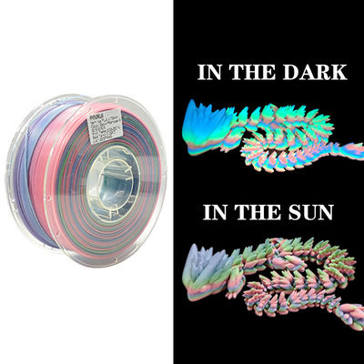 PINRUI Glow Rainbow PLA 1kg 1.75mm Thay đổi màu sắc trong bóng tối cho máy in 3D