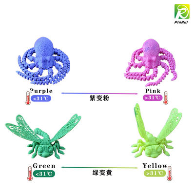 Sợi in 3D PINRUI, thay đổi nhiệt độ màu PLA sợi 1,75mm, sợi in 3D cuộn gọn gàng,