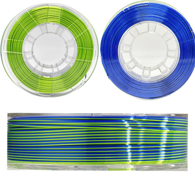 1.75mm Ba màu Silk Filament Hai màu để in 3D