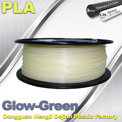 1.75mm / 3.0mm PLA Filament phát sáng trong màu xanh lá cây đậm cho máy in 3D