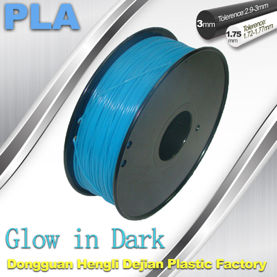 High strength 1.75mm 3mm PLA  Filament Glow In The Dark Filament For 3D Printer