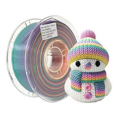 PINRUI 3D Printer Filament PLA Rainbow 1.75mm 1kg Nhiều màu phù hợp với hầu hết các máy in FDM